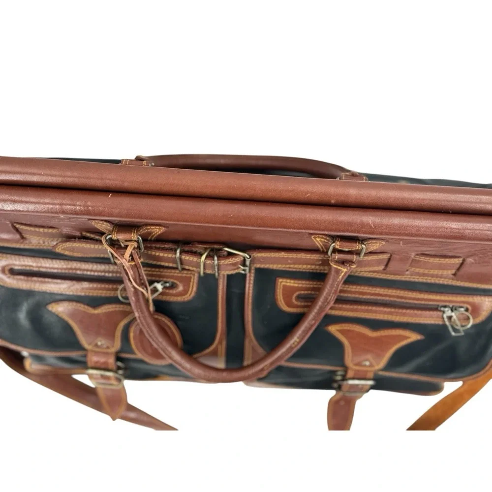 Charm Collection Large‎ Leather Suitcase Tote Bag Shoulder Straps  (26